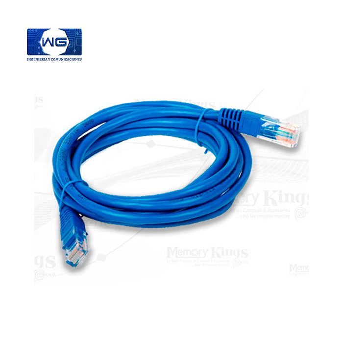 Patch cord Cat 6 100% cobre - 3m / azul
