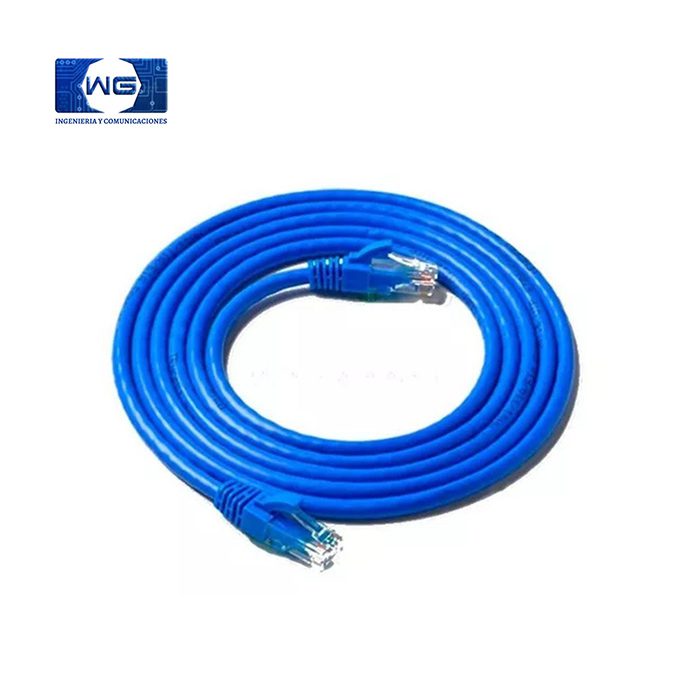 Patch cord Cat 6 100% cobre - 5m / azul