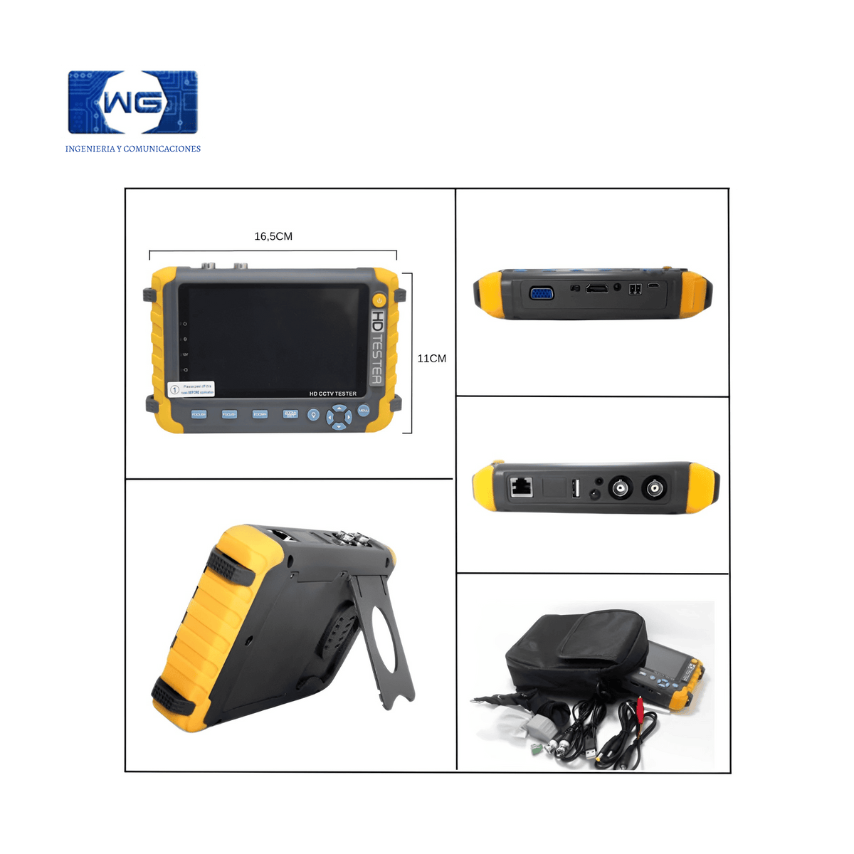 Tester de Cctv Portátil 4 en 1 De 5 Pulgadas