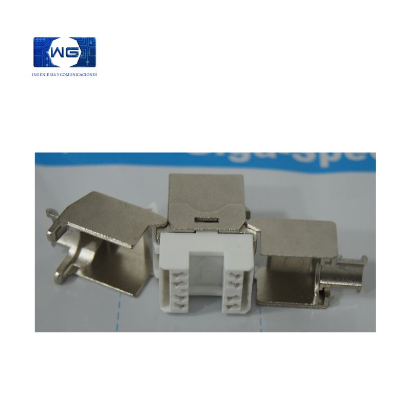 Jack blindado rj45 Cat 6a marca WEEPDA