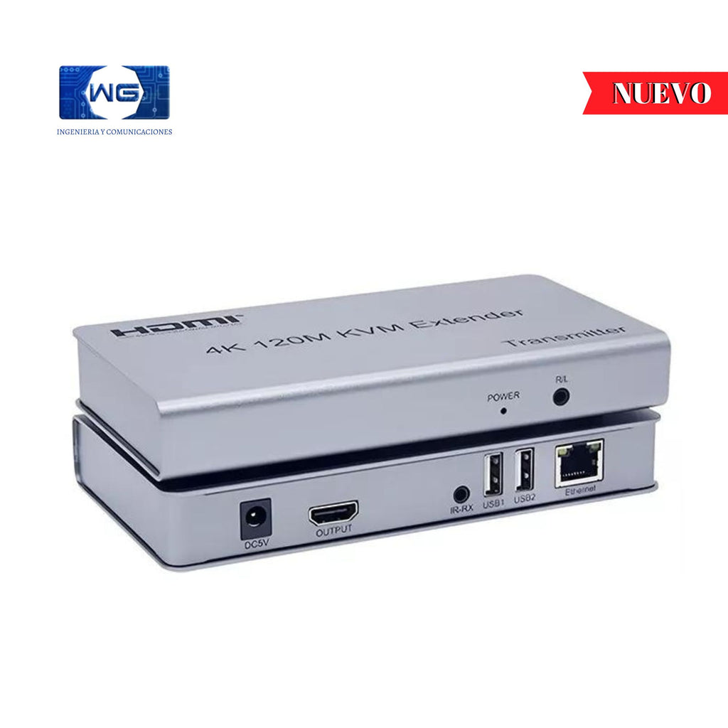 Extensor Hdmi Kvm De 120m 4k Sobre Cat 5e/6