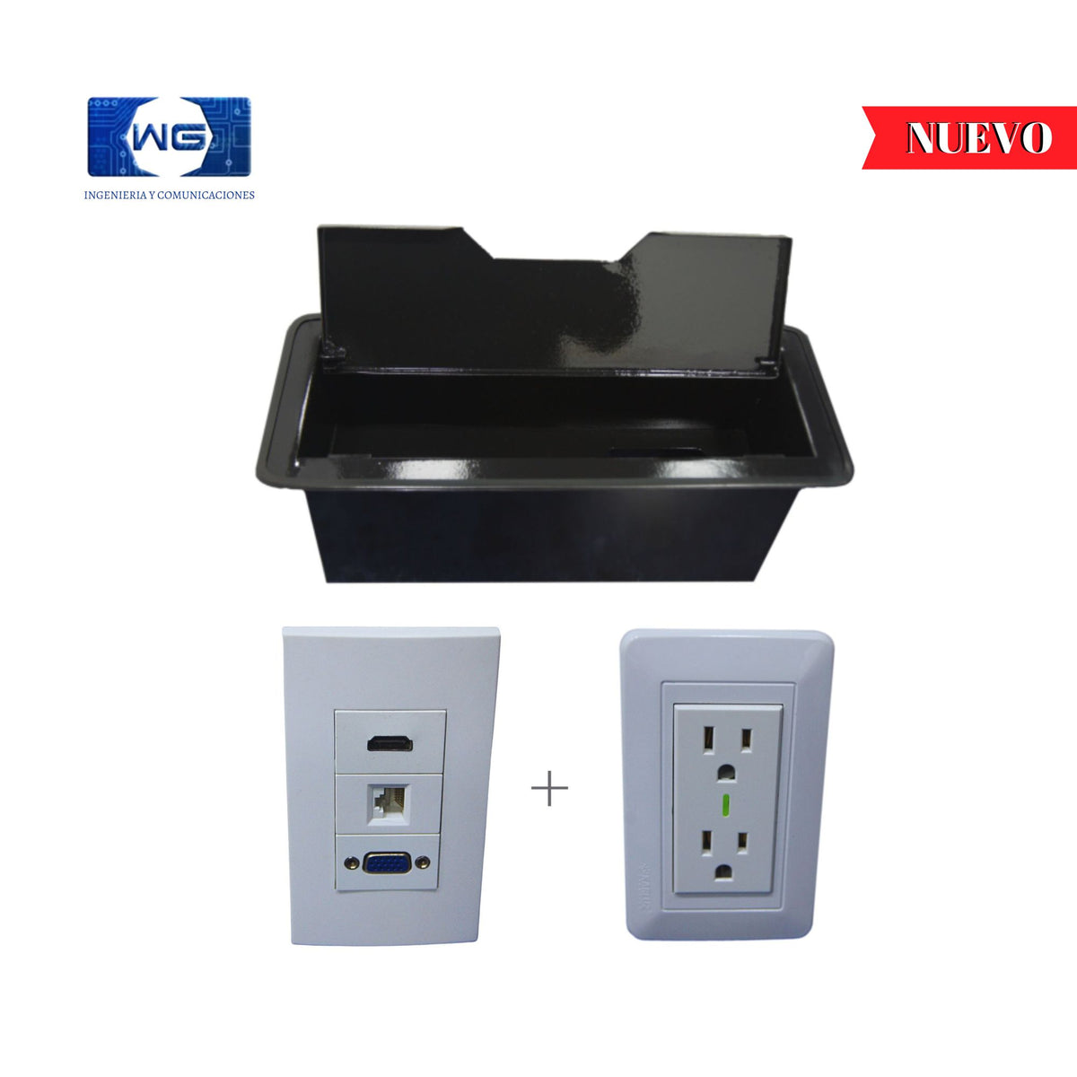Grommet +Toma Hdmi, Vga, Rj45 Cat6 Y 110v