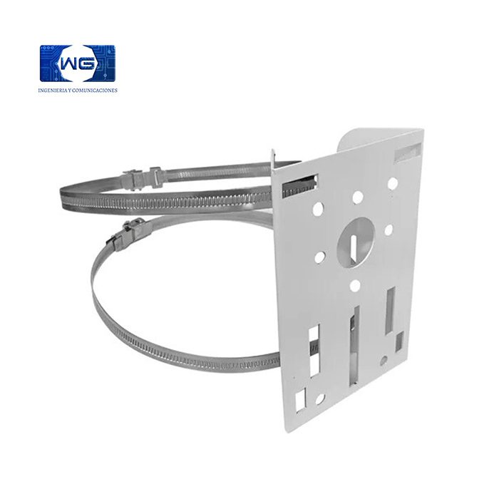 Soporte Montaje En Poste - blanco-negro