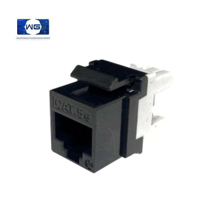 Jack RJ45 Cat 5e / Cat 6 - negro / jack-cat-5e