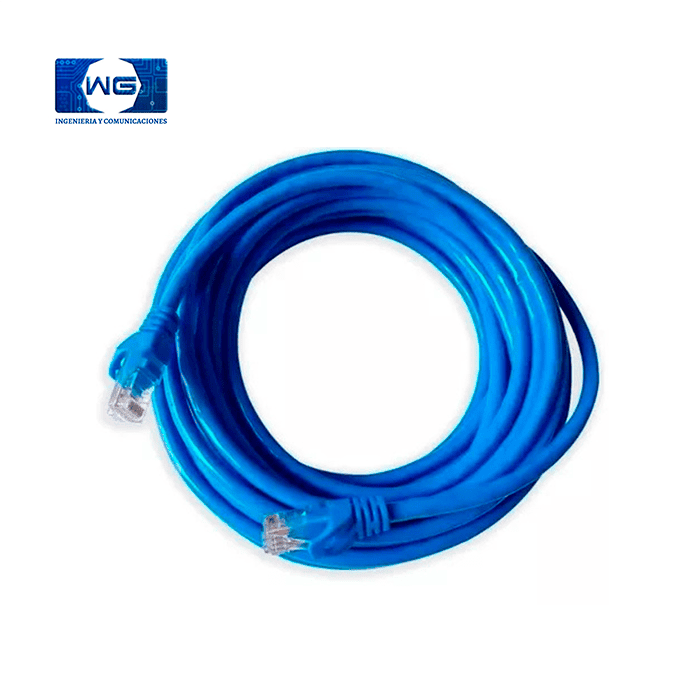 Patch cord Cat 6 100% cobre - 10m / azul