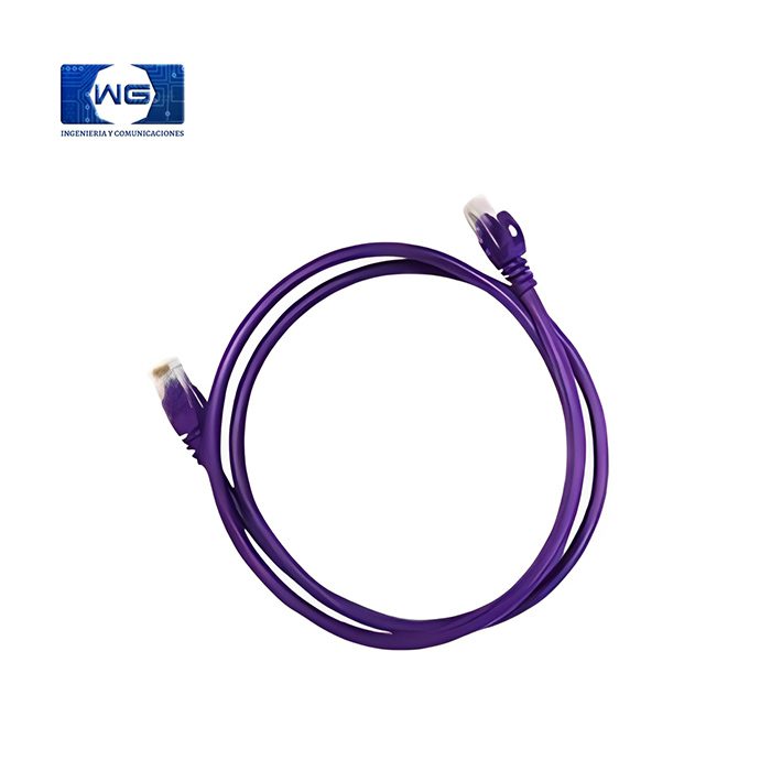 Patch cord Cat 6 100% cobre - 2m / morado