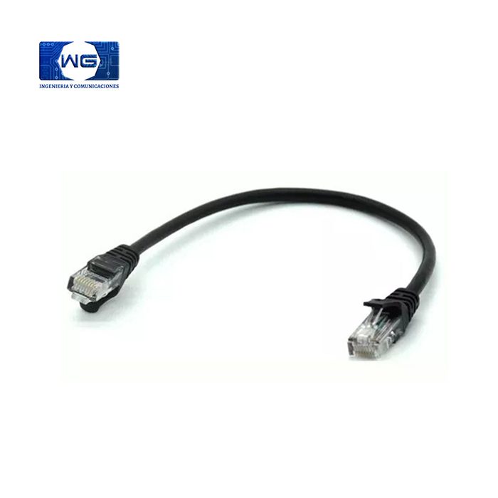 Patch cord Cat 6 100% cobre - 1m / negro
