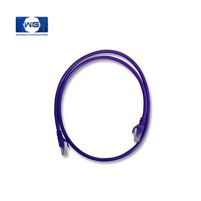 Patch cord Cat 6 100% cobre - 1m / morado