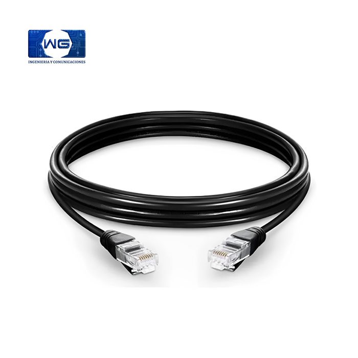 Patch cord Cat 6 100% cobre - 2m / negro