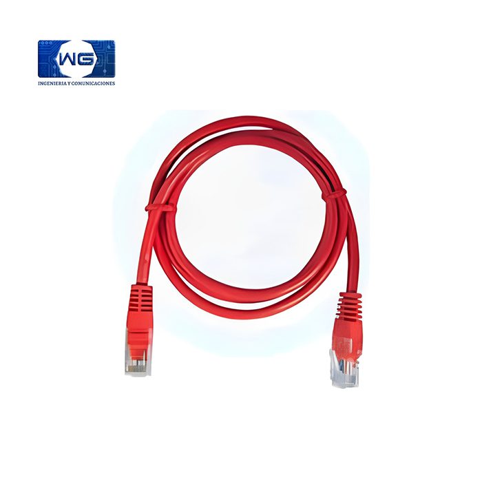 Patch cord Cat 6 100% cobre - 2m / rojo