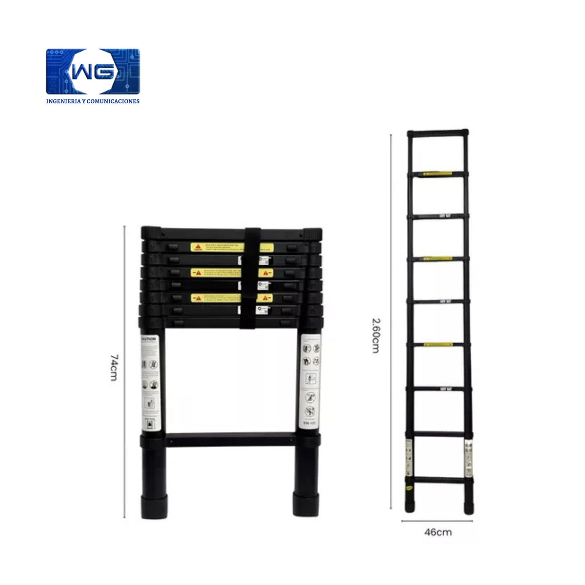 Escalera plegable telescópica