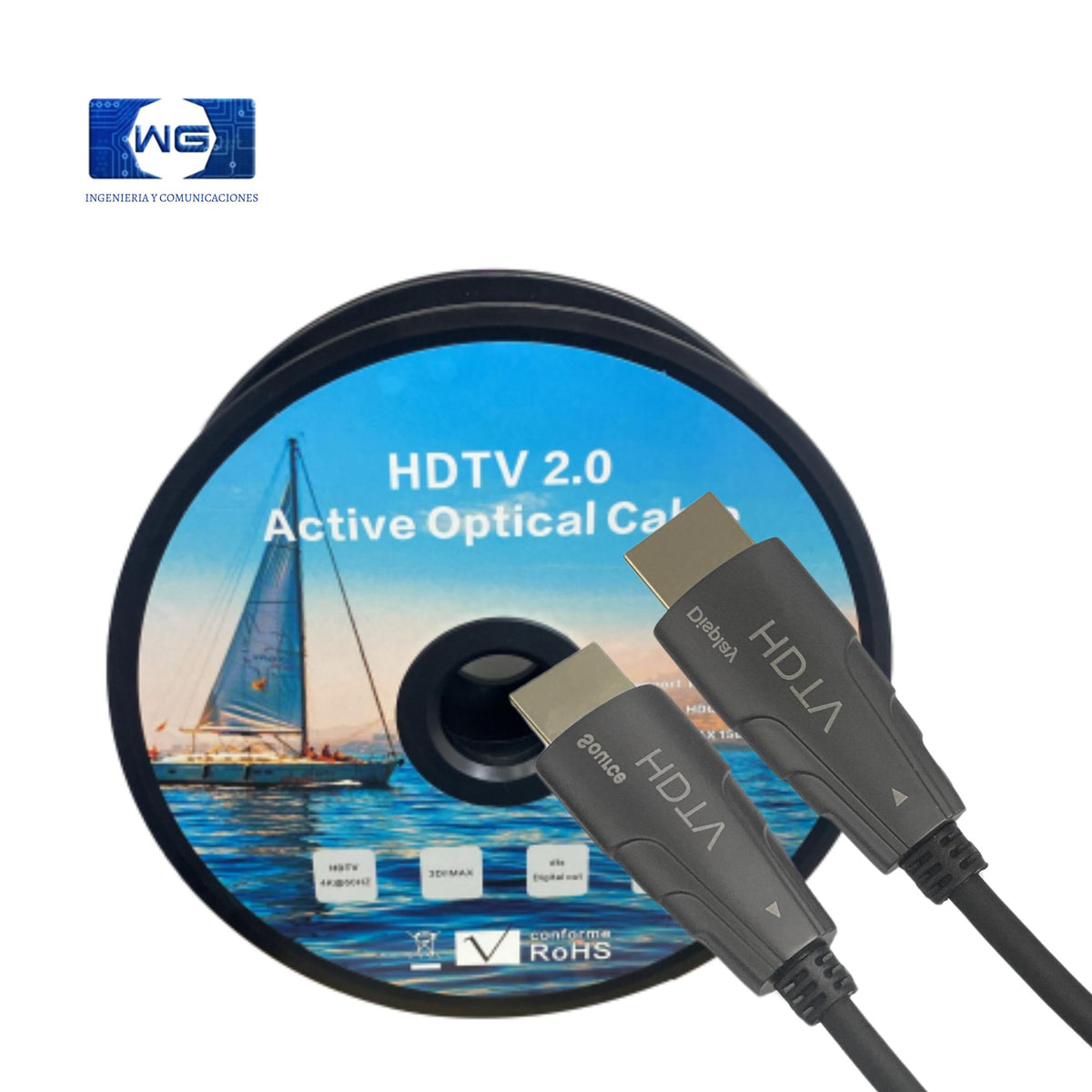 Cable Hdmi De Fibra Óptica 4k X 8k - 50m