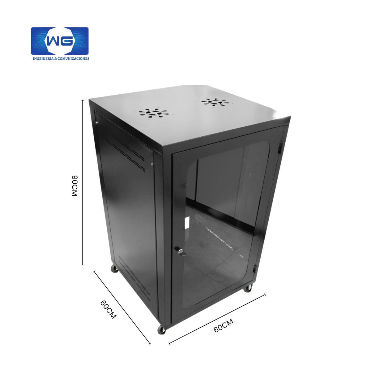 Gabinete con puerta de vidrio - gabinete-de-17ru