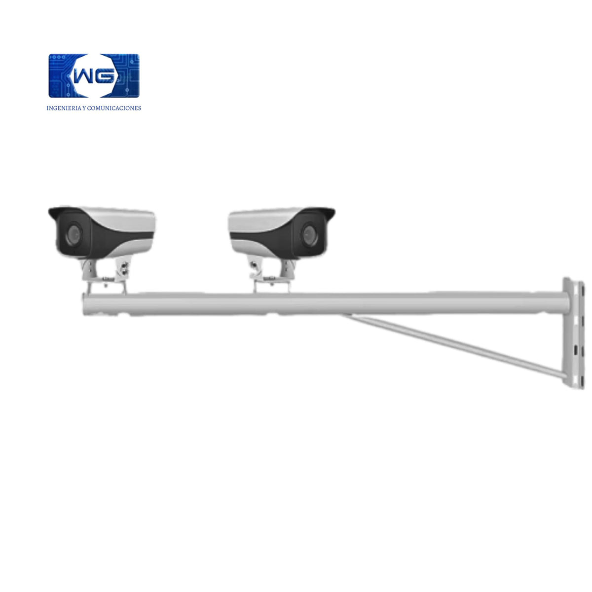 Brazo fijo para dos cámaras de seguridad CCTV - 150cm