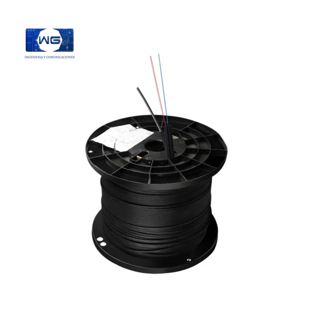 Carrete de cable Fibra óptica Drop - 2-nucleos-2b6a-x-1000m