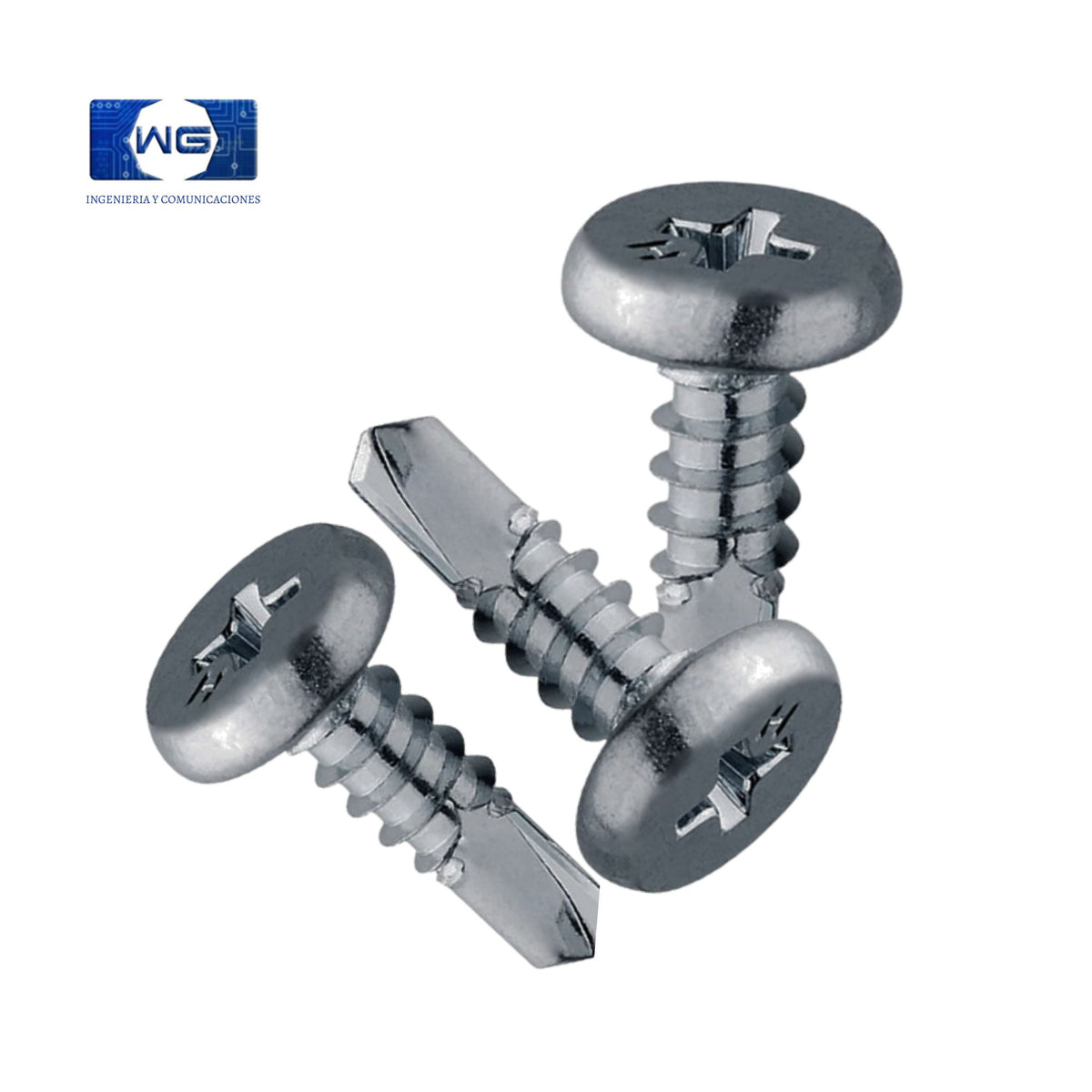 Tornillo Pta. broca cabeza redonda 7×7/16