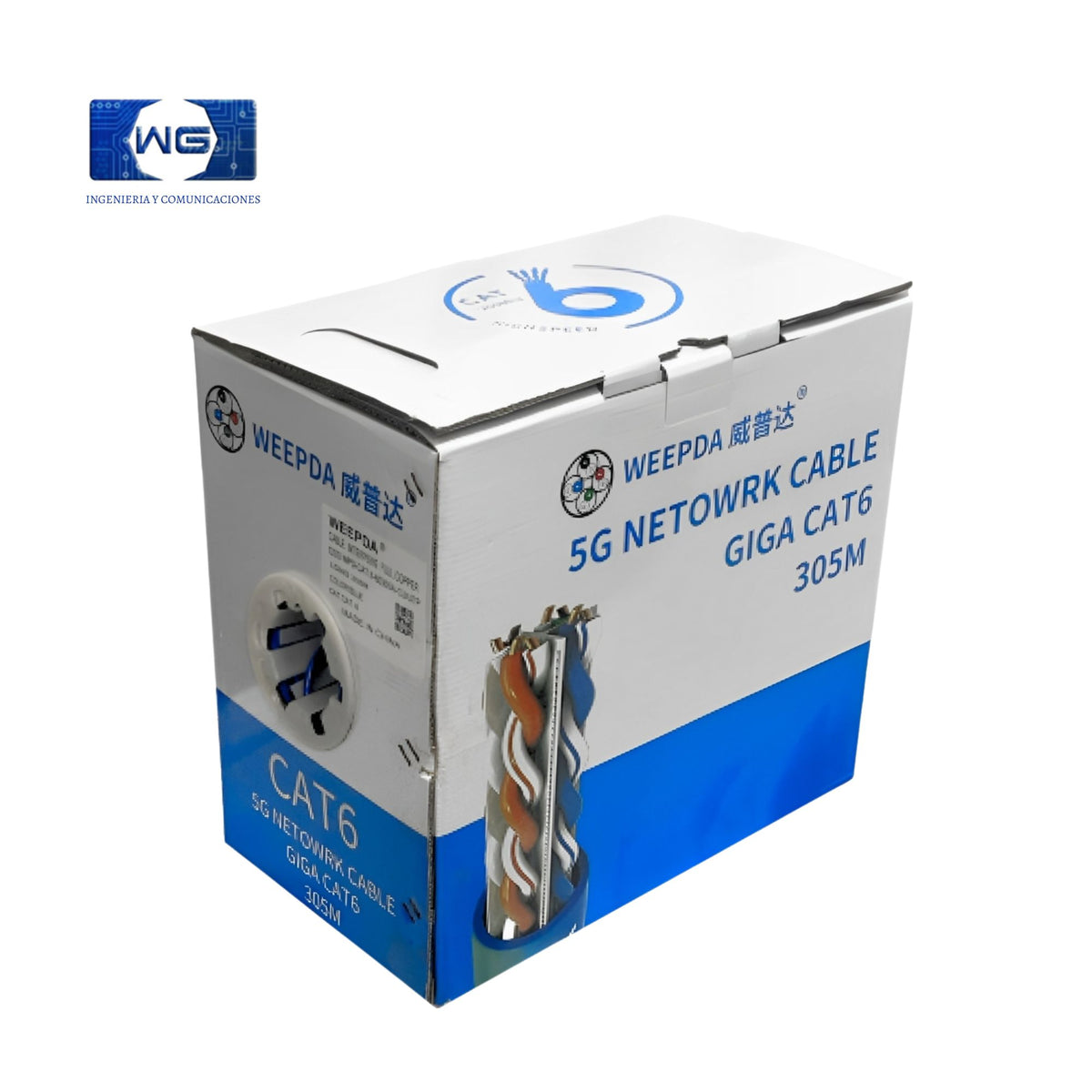 Cables Utp 100% cobre Cat6 - cable-utp-cat6-interior-cobre-305m