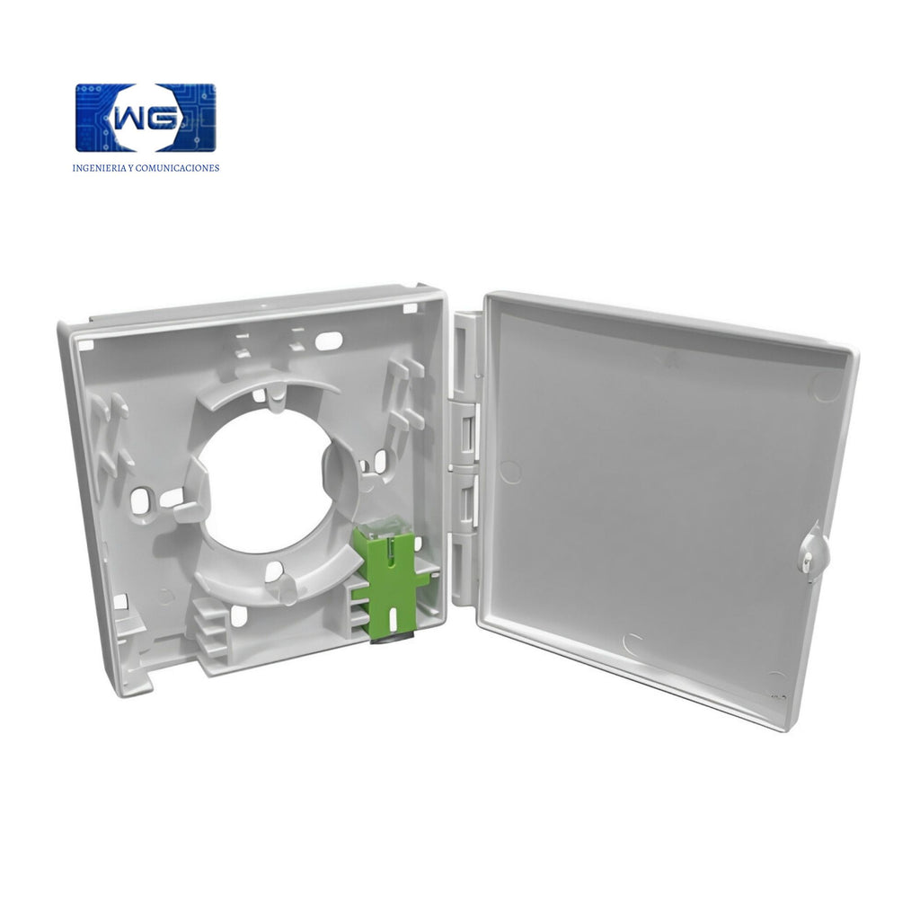 Caja Roseta Para Fibra Óptica Con Enfrentador Sc/apc