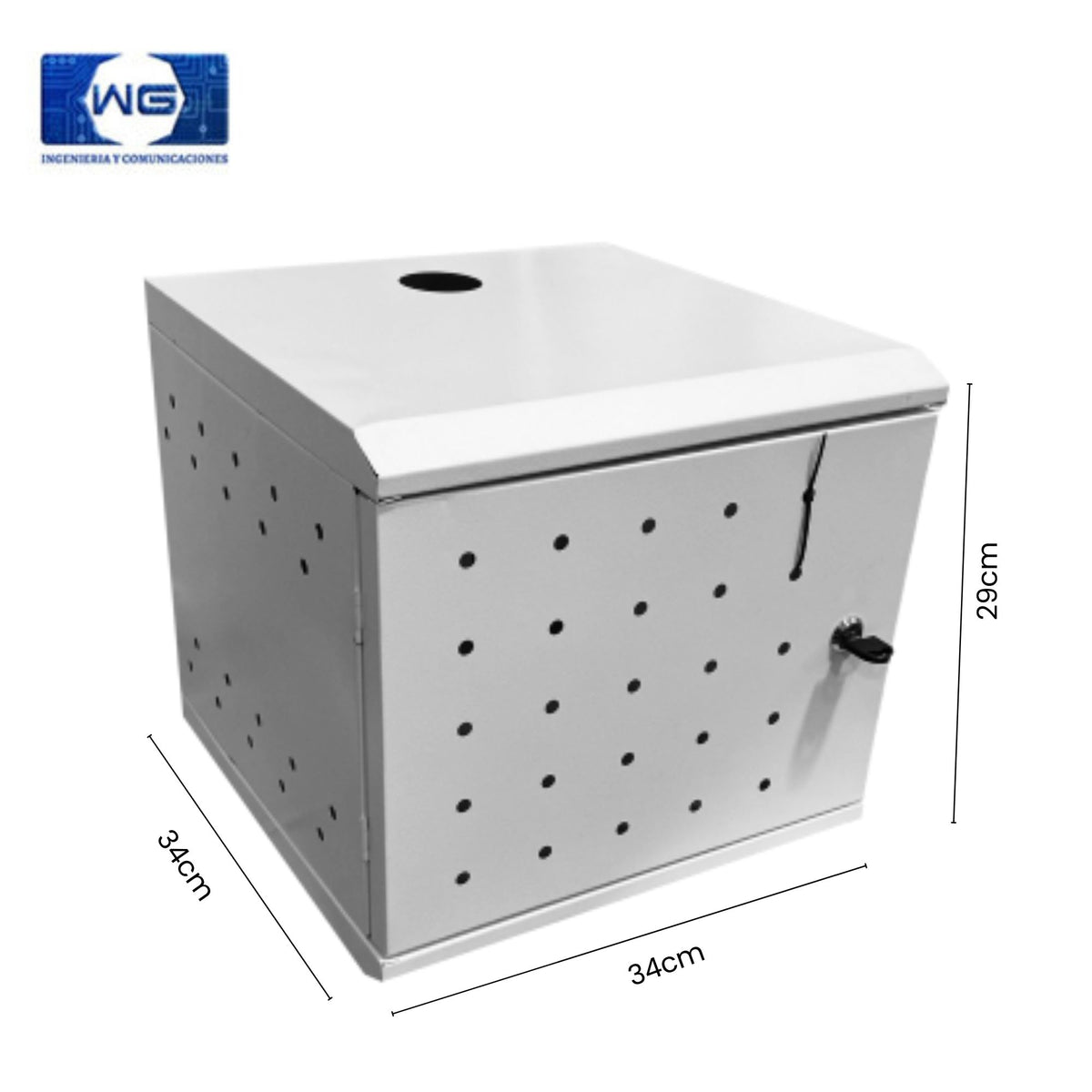 Gabinete Cubo con bandeja (29cm * 34cm * 34cm) - blanco