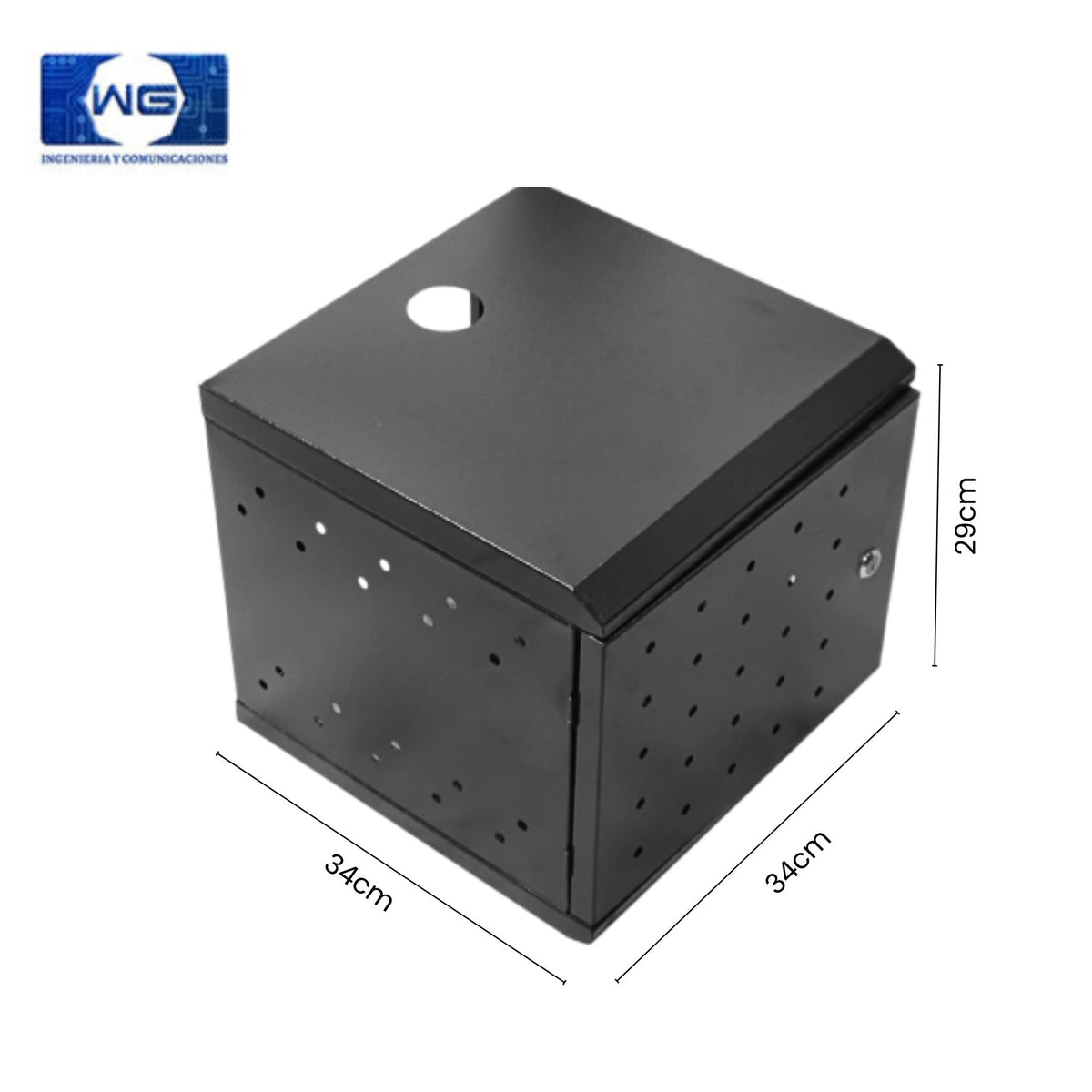Gabinete Cubo con bandeja (29cm * 34cm * 34cm) - negro
