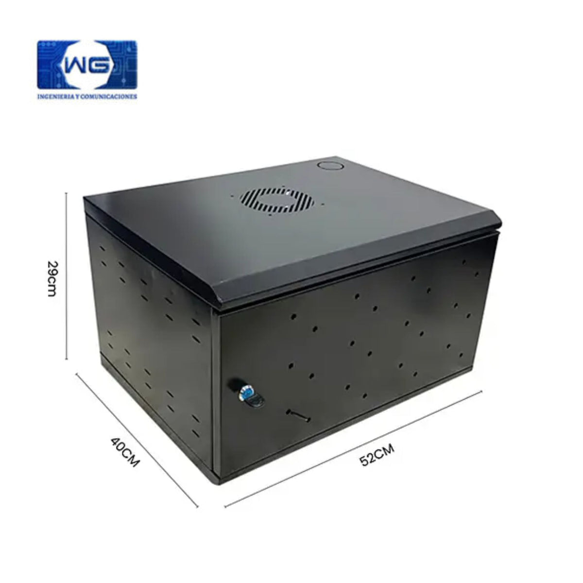 Gabinete 5RU ( 31cm * 52cm * 51cm) Fondo largo - negro