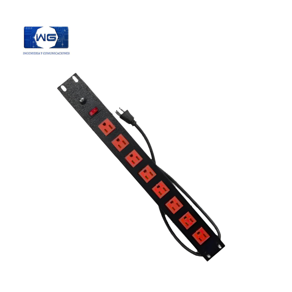 Multitoma Para Rack 8 con fusible