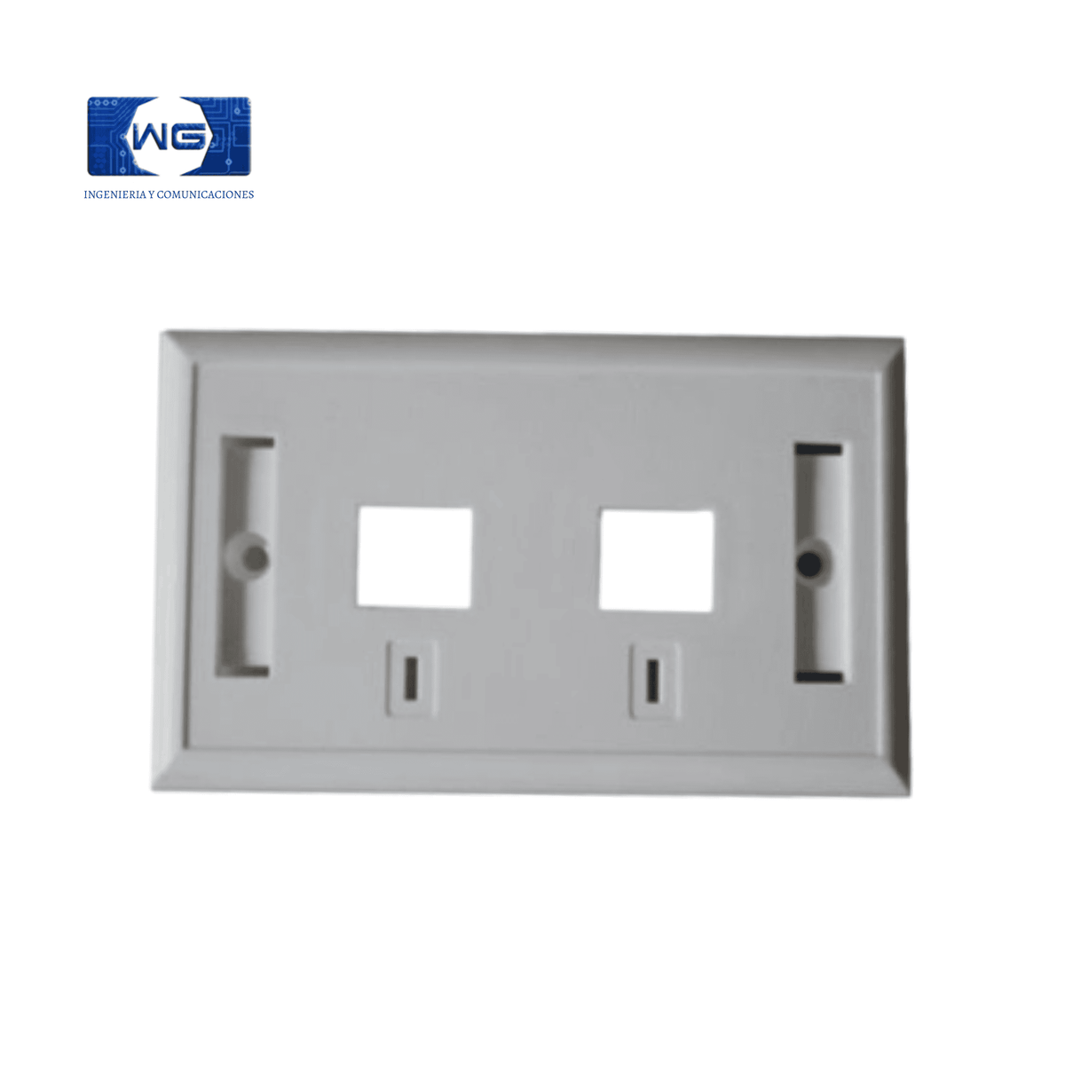 Faceplate Rj45 - 2-puertos