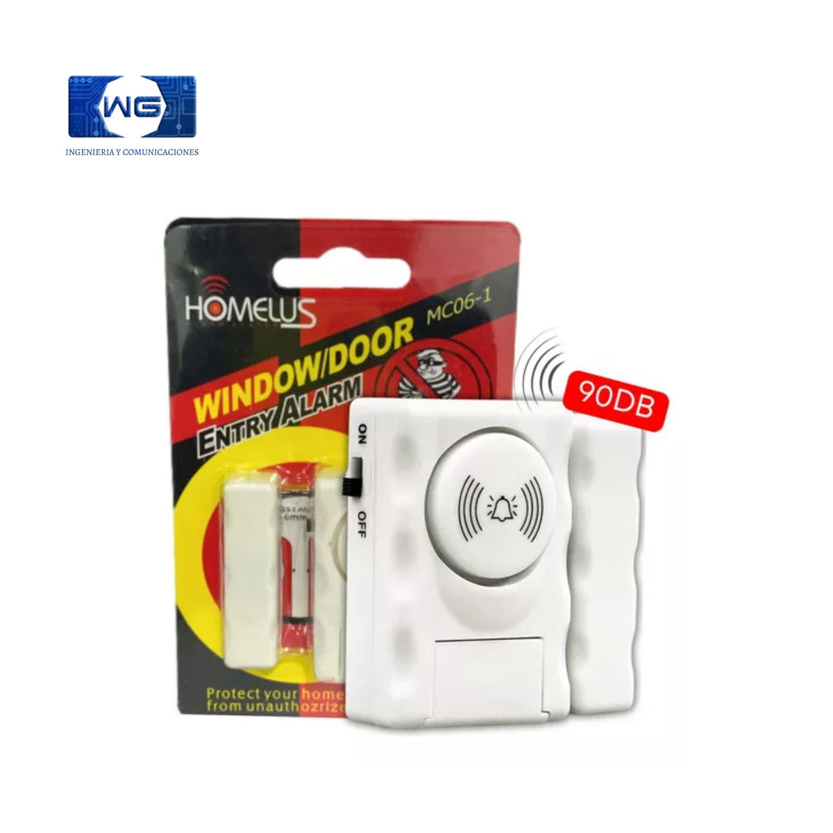 Sensor Magnético Inalámbrico Para Puertas Y Ventanas 90DB