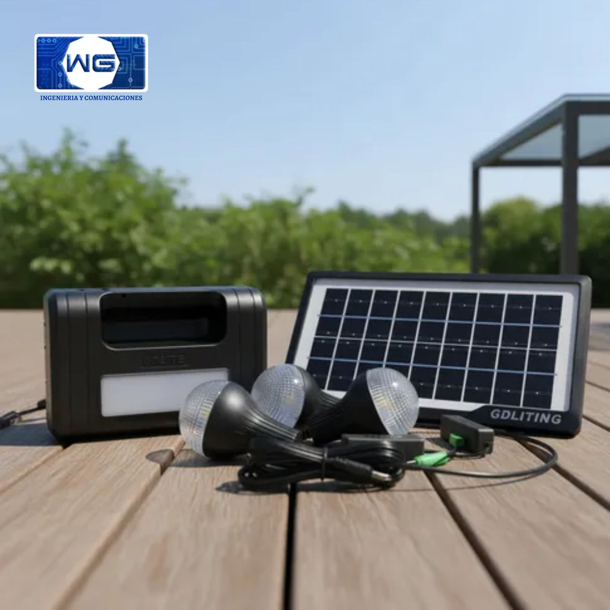 Sistema solar 3 bombillos GD- 8017