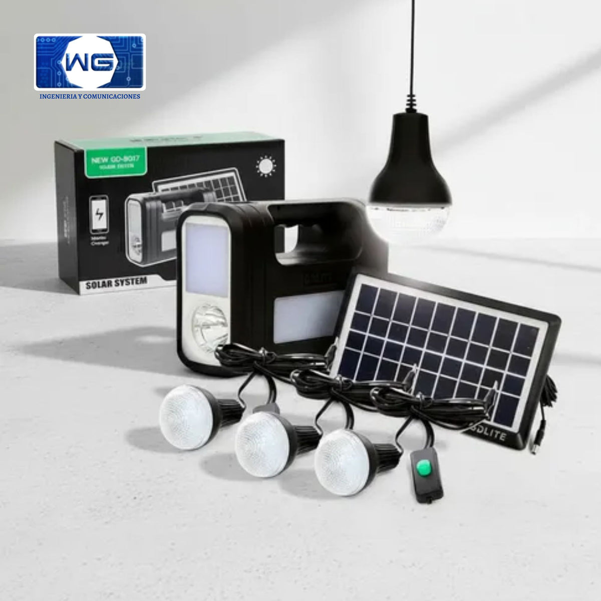 Sistema solar 3 bombillos GD- 8017