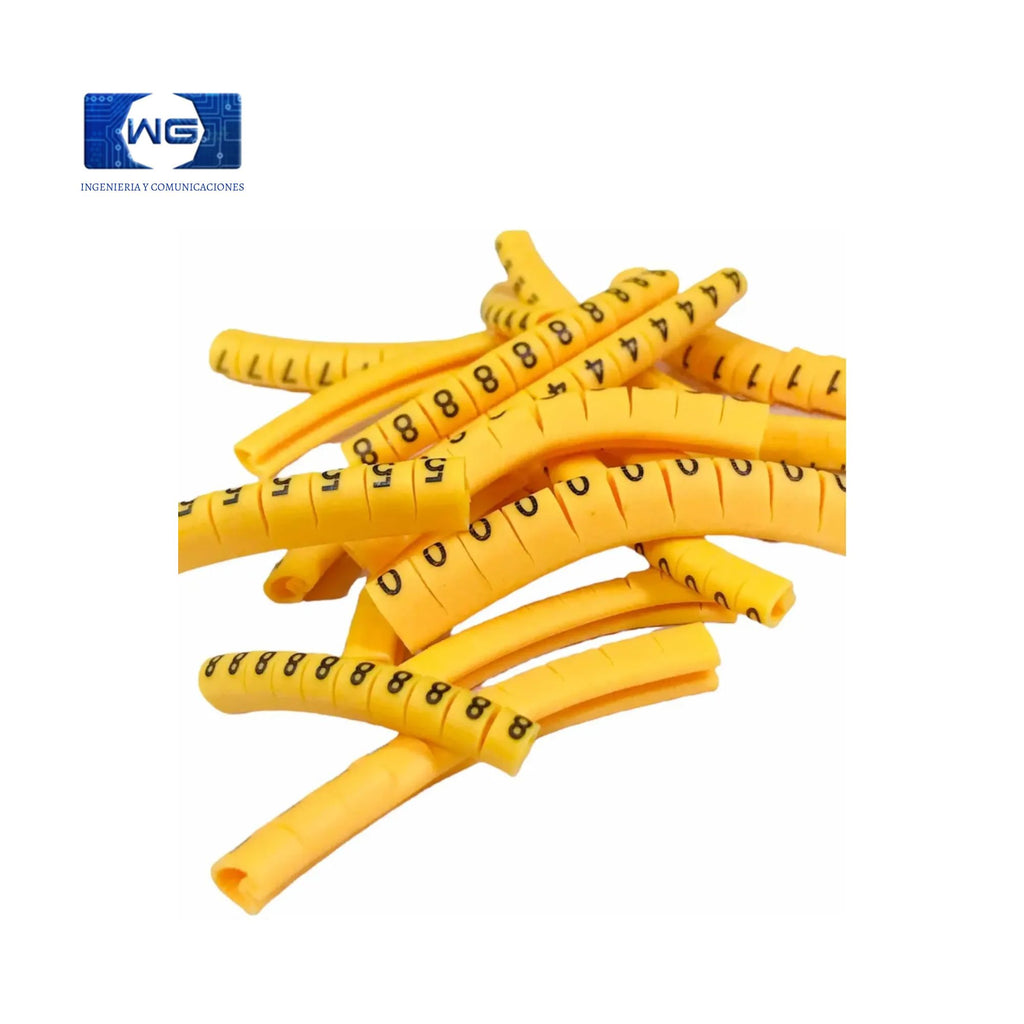 Marcador Plástico De Cables Tamaño 8,0 Mm2 -500 Piezas