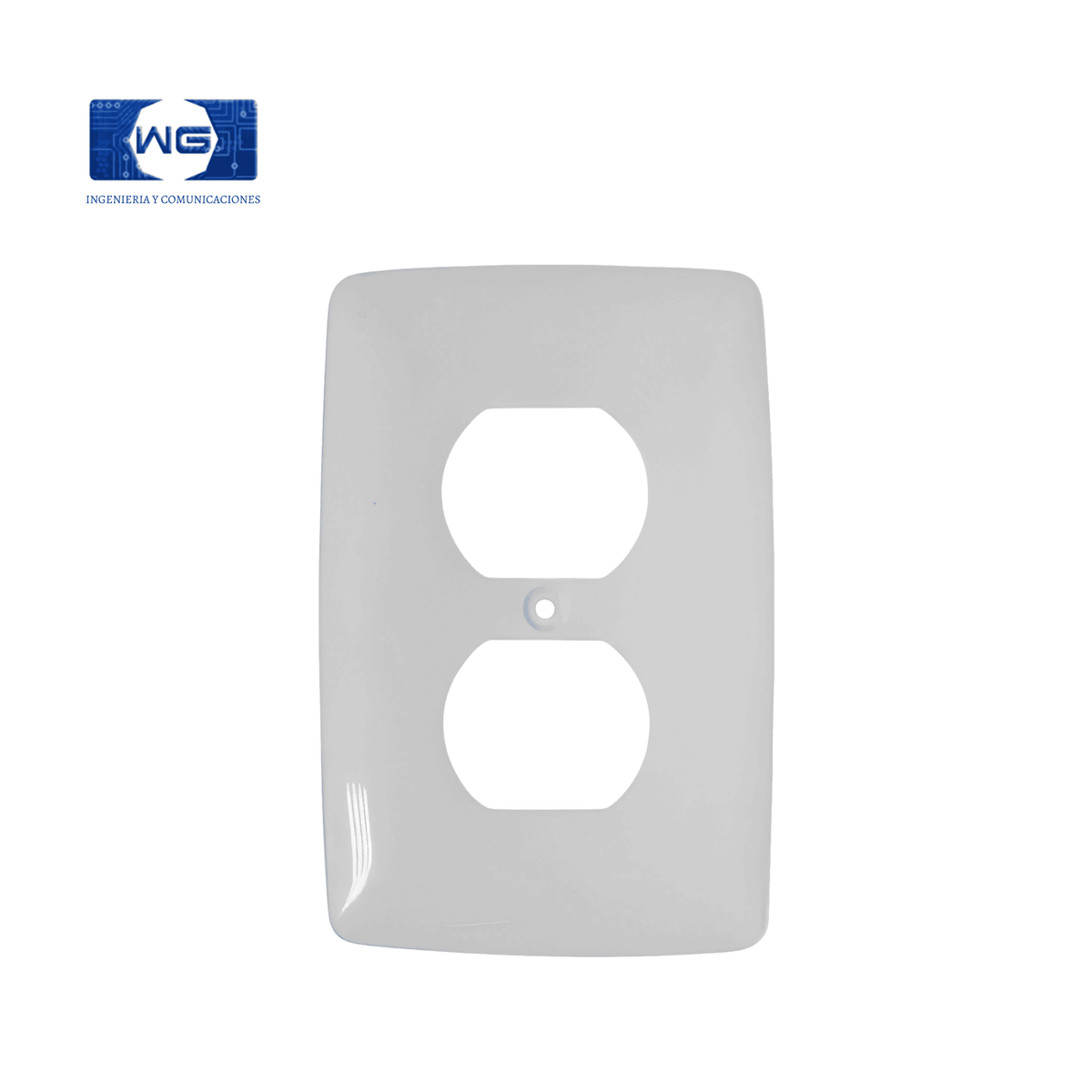 Tapa doble hueco blanca – PVC