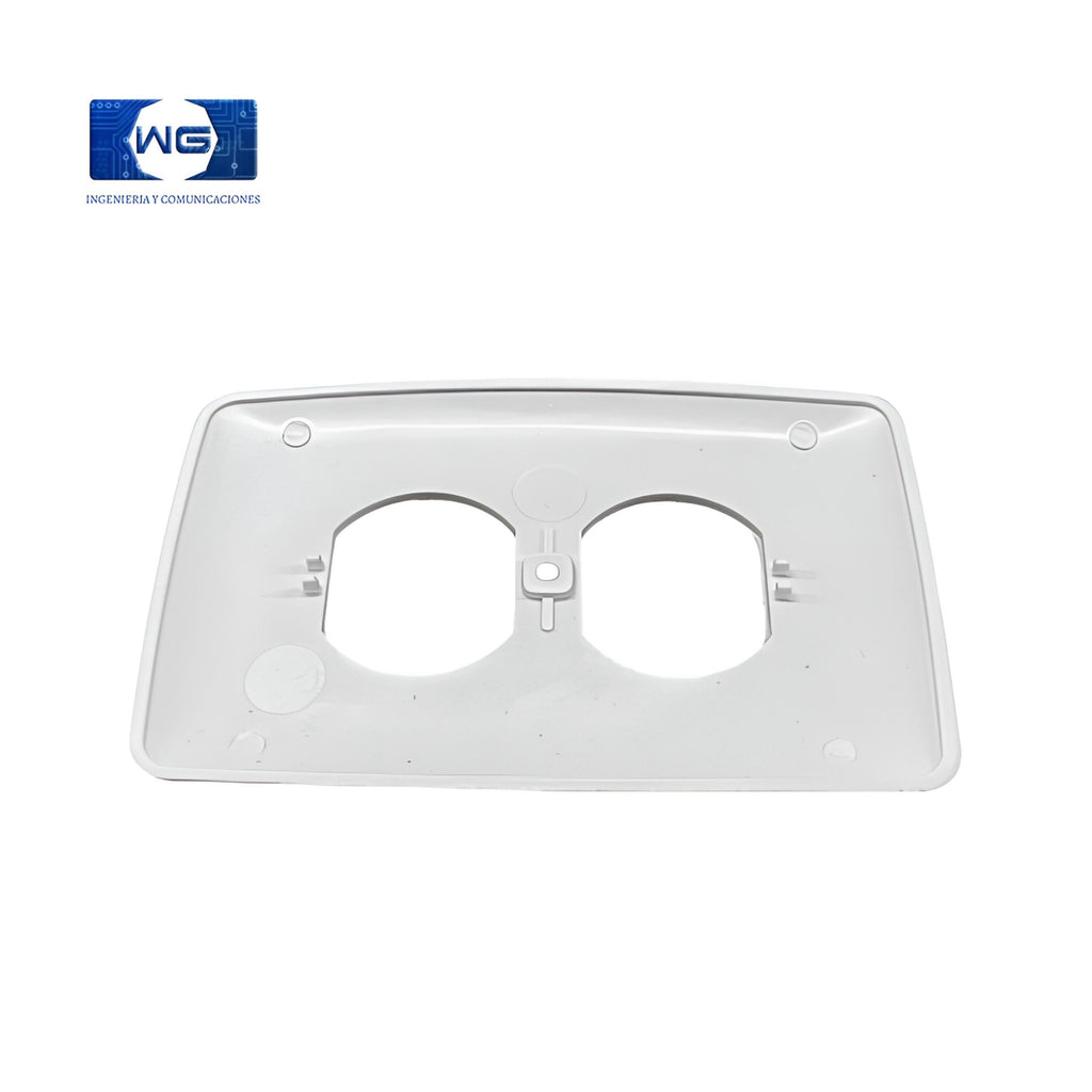 Tapa doble hueco blanca – PVC
