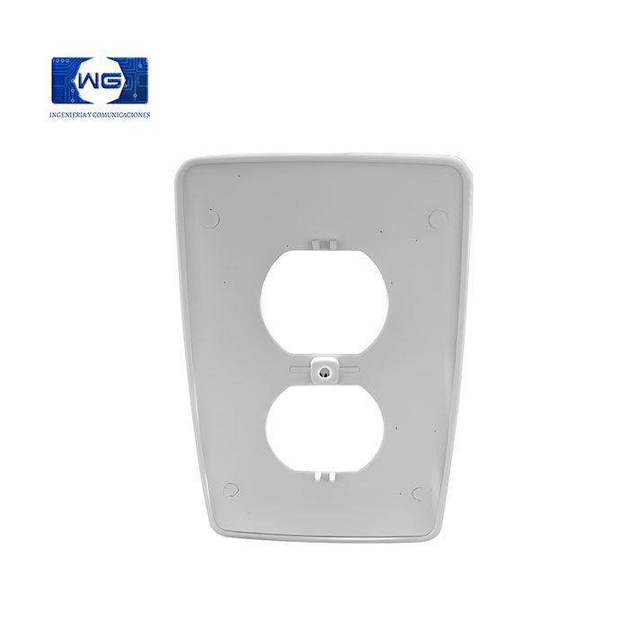Tapa doble hueco blanca – PVC