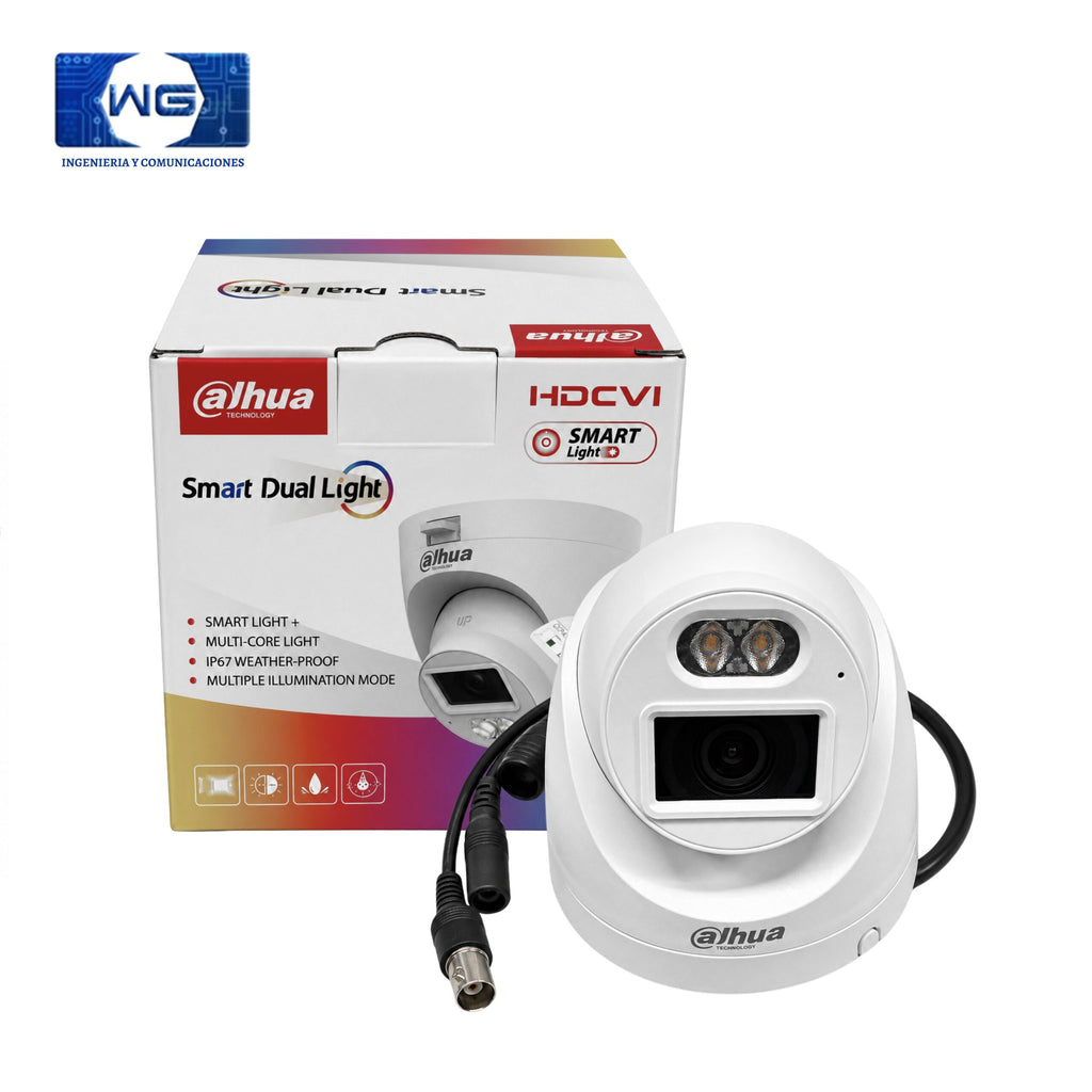 Cámara Dahua domo 5MP Smart Dual Light HAC
