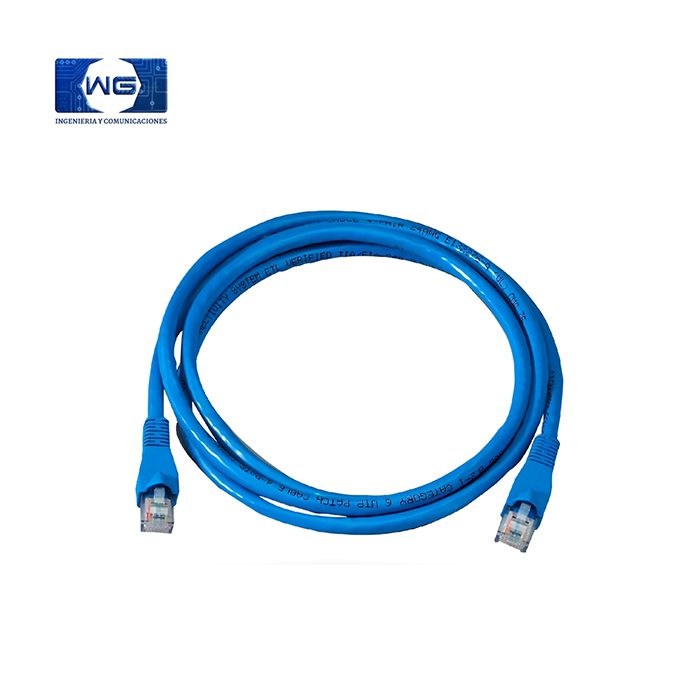 Patch cord Cat 6 100% cobre - 2m / azul