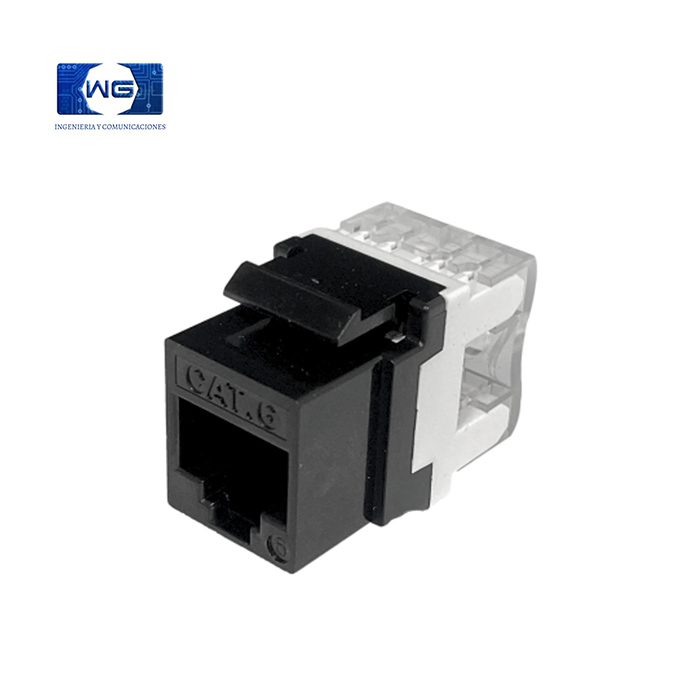 Jack RJ45 Cat 5e / Cat 6 - negro / jack-cat-6
