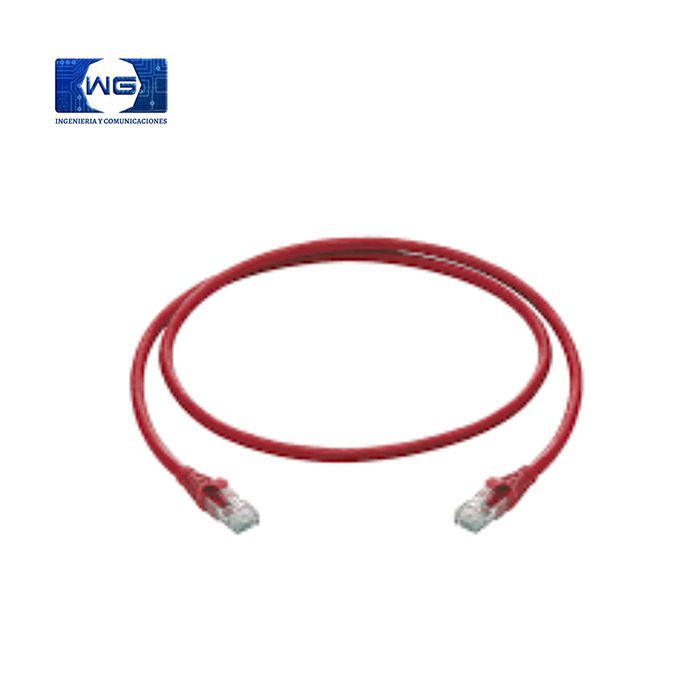 Patch cord Cat 6 100% cobre - 1m / rojo
