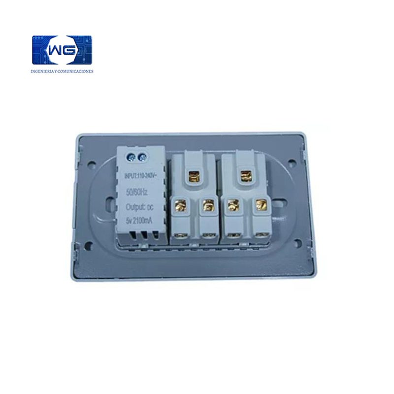 2 Toma + 1 Conector Usb Doble